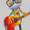 Abstract Frog With Guitar Paint by number