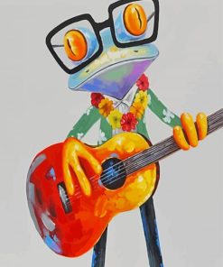 Abstract Frog With Guitar Paint by number