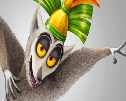 Aesthetic King Julien paint by number