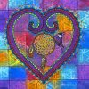 Aesthetic Sacred Heart Mandala paint by number