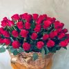 Basket Of Red Roses paint by number