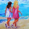 Besties At The Beach paint by number