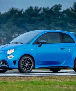 Blue Fiat Abarth paint by number