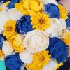 Blue Yellow Bouquet Flowers paint by number