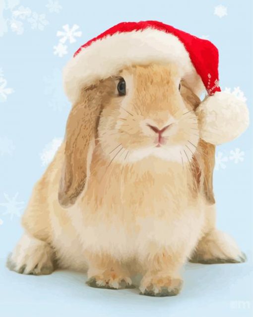 Bunny Christmas paint by number