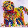 Colorful Cockapoo Abstract paint by number