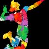 Colorful Volleyball Player paint by number