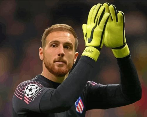 Cool Goalkeeper Jan Oblak paint by number