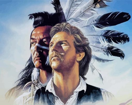 Dances With Wolves Movie paint by number