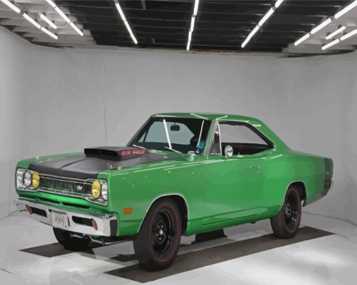 Green Super Bee paint by number