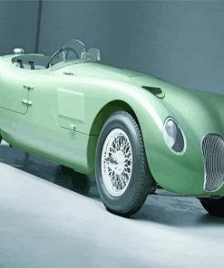 Green Classic Jaguar Car paint by number