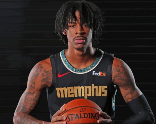 Ja Morant Memphis Player paint by number