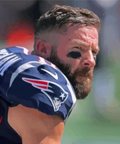 Julian Edelman American Footballer paint by number