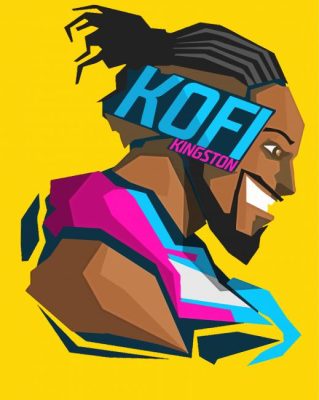 Kofi Kingston Pop Art paint by number