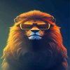 Lion With Glasses paint by number