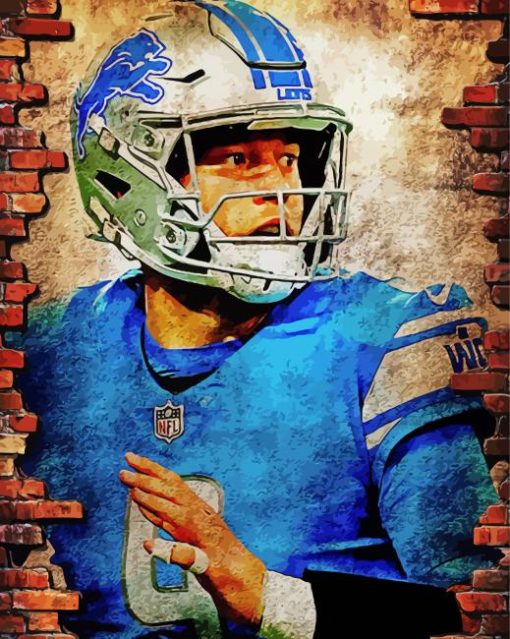 Matthew Stafford Detroit Lions paint by number