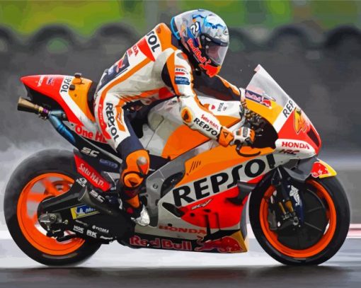 Motorcycle Repsol Honda paint by number