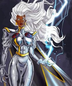 Powerful Storm From X Men paint by number