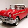 Red 1957 Ford Fairlane paint by number