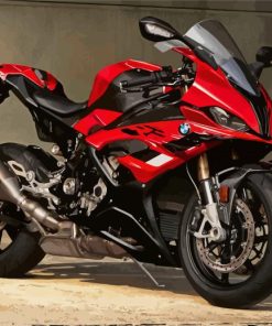 Red Bmw S1000rr paint by number