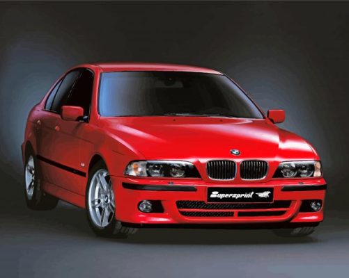 Red E39 Car paint by number