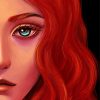 Sad Lady With Red Hair paint by number