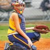 Softball Catcher Girl paint by number