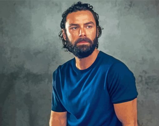 The Handsome Actor Aidan Turner paint by number