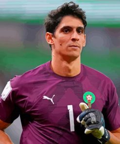 The Goalkeeper Yassine Bounou Paint by number