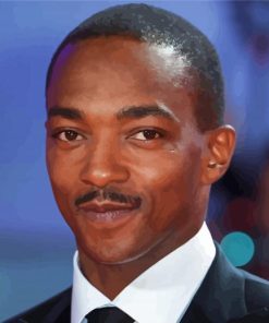 The American Actor Anthony Mackie paint by number