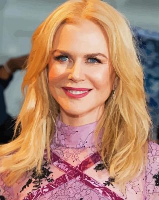 The American Australian Actress Nicole Kidman paint by number