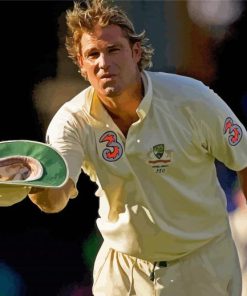 The Australian Cricketer Shane Warne paint by number