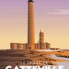 The Gatteville Lighthouse Poster paint by number