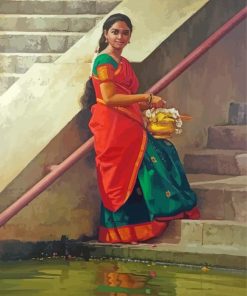 Traditional Girl paint by number