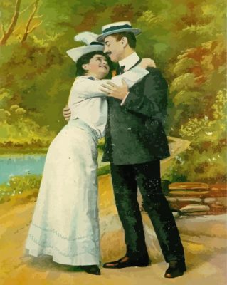 Vintage Victorian Love paint by number