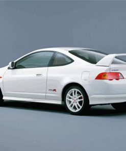 White Honda Integra Car paint by number