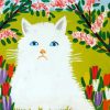 White Cat Maud Lewis paint by number