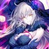 White Hair Anime Girl paint by number