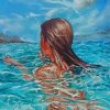 Woman Swimming In Pool Monika Luniak paint by number