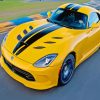 Yellow Dodge Viper paint by number