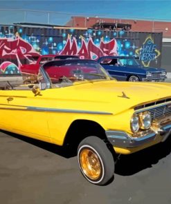 Yellow Low Rider Car Paint by number