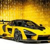 Yellow Mclaren Senna paint by number