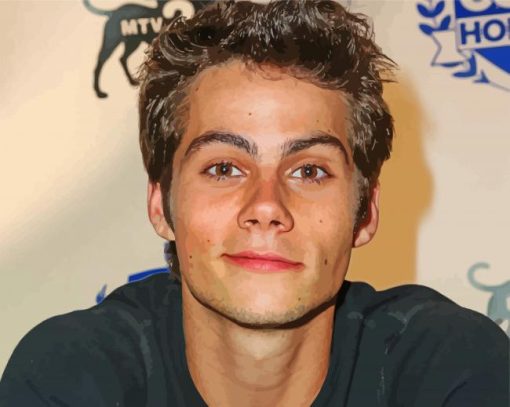 Young Dylan Obrien paint by number