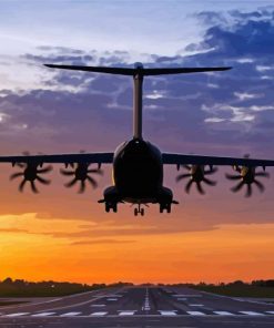 A400M Atlas At Sunset paint by number