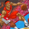 Basketball Cartoon paint by number