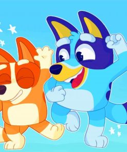 Bingo And Bluey Friends paint by number