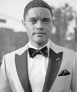 Black And White Trevor Noah Comedian paint by number