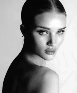 Black And White Rosie Huntington Whiteley paint by number