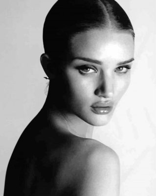 Black And White Rosie Huntington Whiteley paint by number