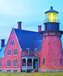 Block Lighthouse Island paint by number